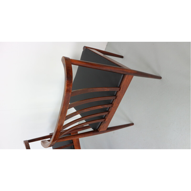 set of 4 Casala solid rosewood dining-room chairs, 1960s