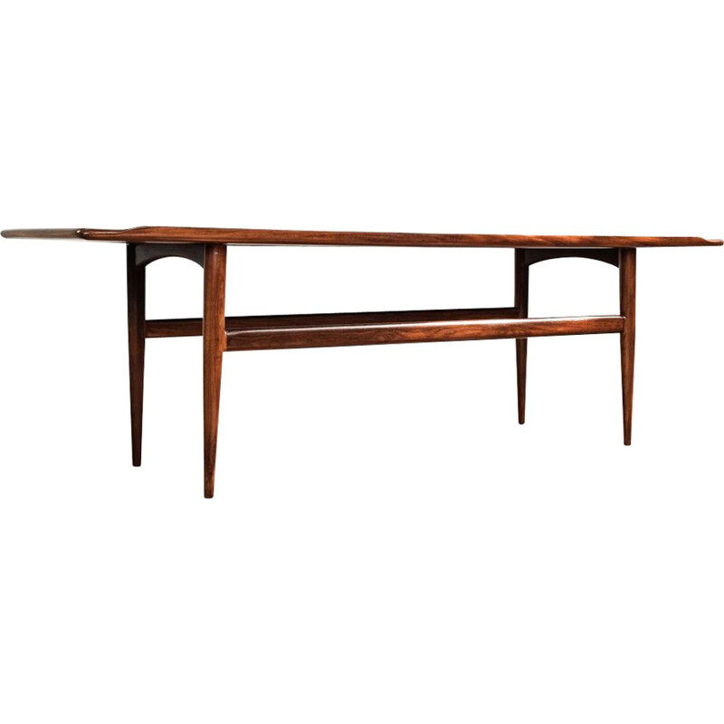 Vintage Danish coffee table in teak with raised edge