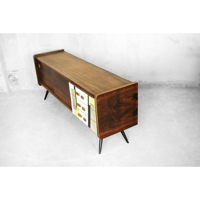 Vintage Danish sideboard in rosewood with pattern