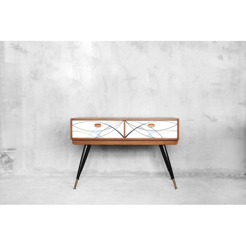 Vintage Scandinavian console table in teak