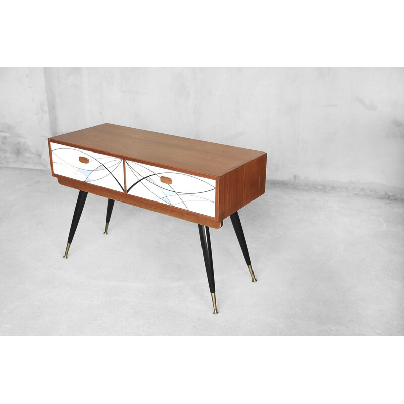 Vintage Scandinavian console table in teak