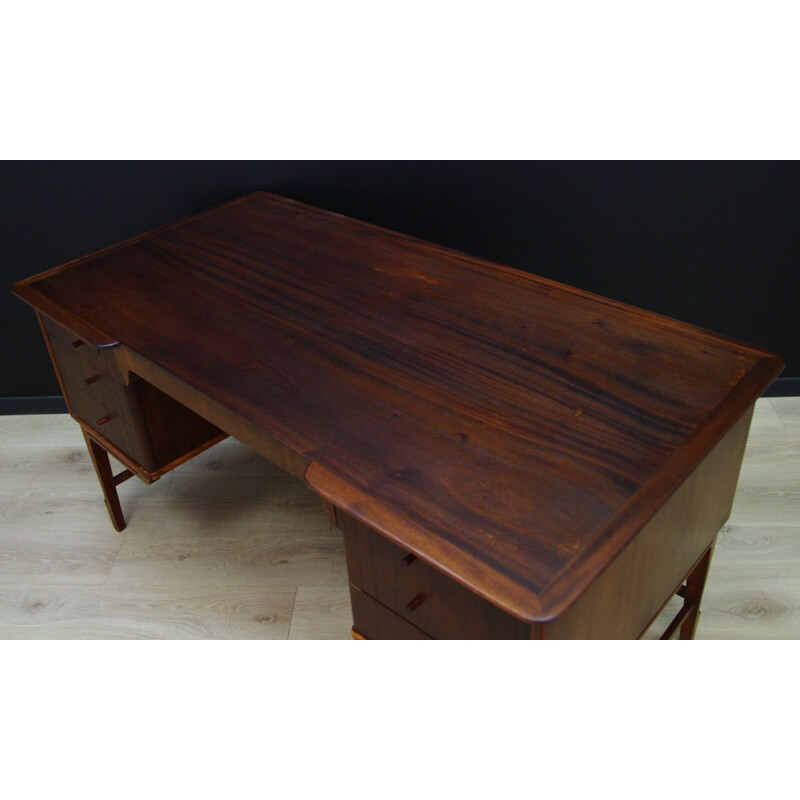 Vintage Scandinavian writing desk in mahogany