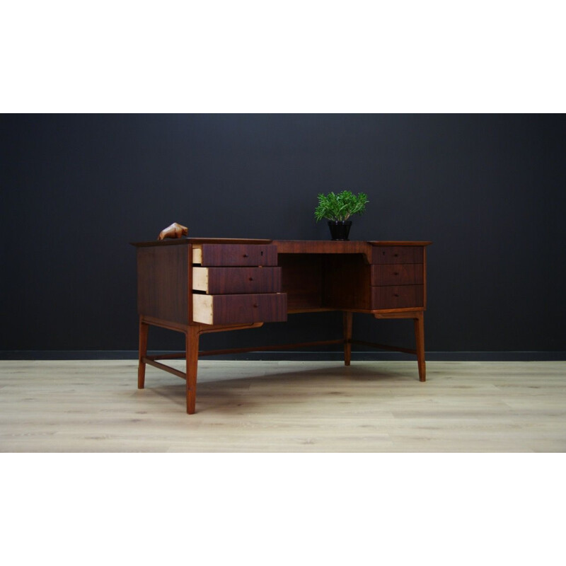 Vintage Scandinavian writing desk in mahogany