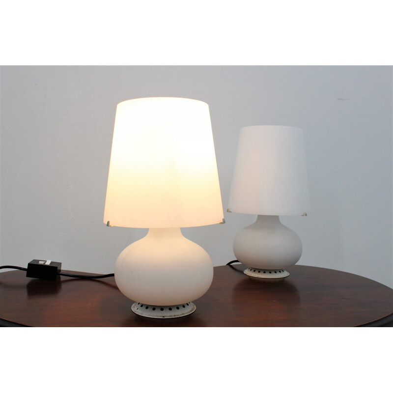 Vintage set of 2 table lamps by Max Ingrand for Fontana Arte