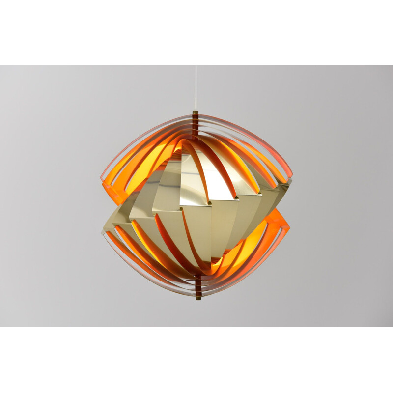 Vintage Konkylie ceiling Lamp in brass by Louis Weisdorf for Lyfa