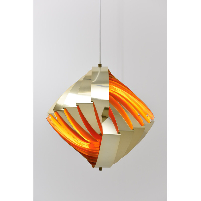 Vintage Konkylie ceiling Lamp in brass by Louis Weisdorf for Lyfa