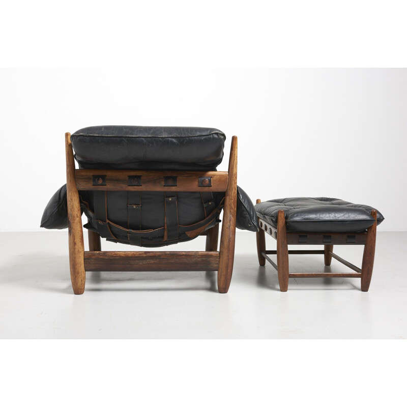 Vintage chair "Mole" with ottoman by Sergio Rodrigues