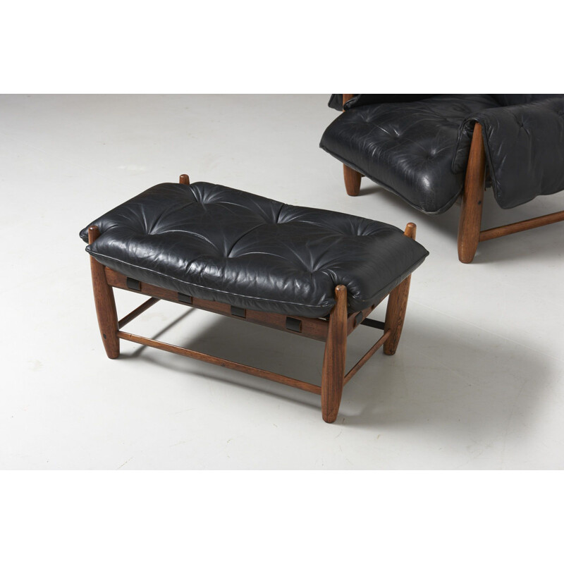Vintage chair "Mole" with ottoman by Sergio Rodrigues