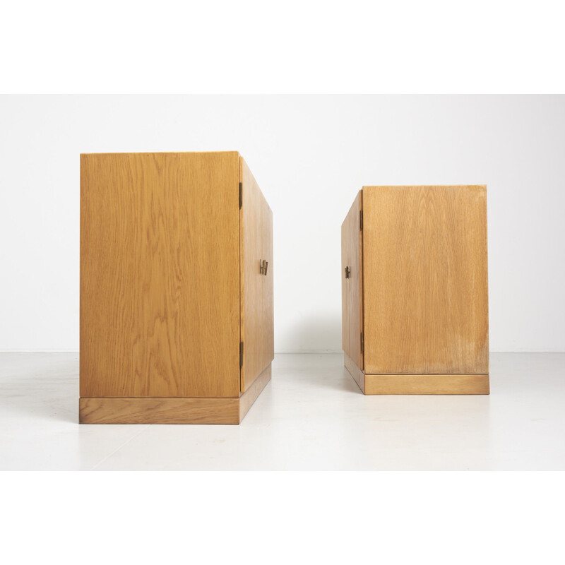 Vintage set of 2 cabinets in oak by Børge Mogensen