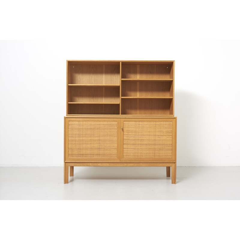 Vintage cabinet with rattan doors byAlf Svensson for Bjasta