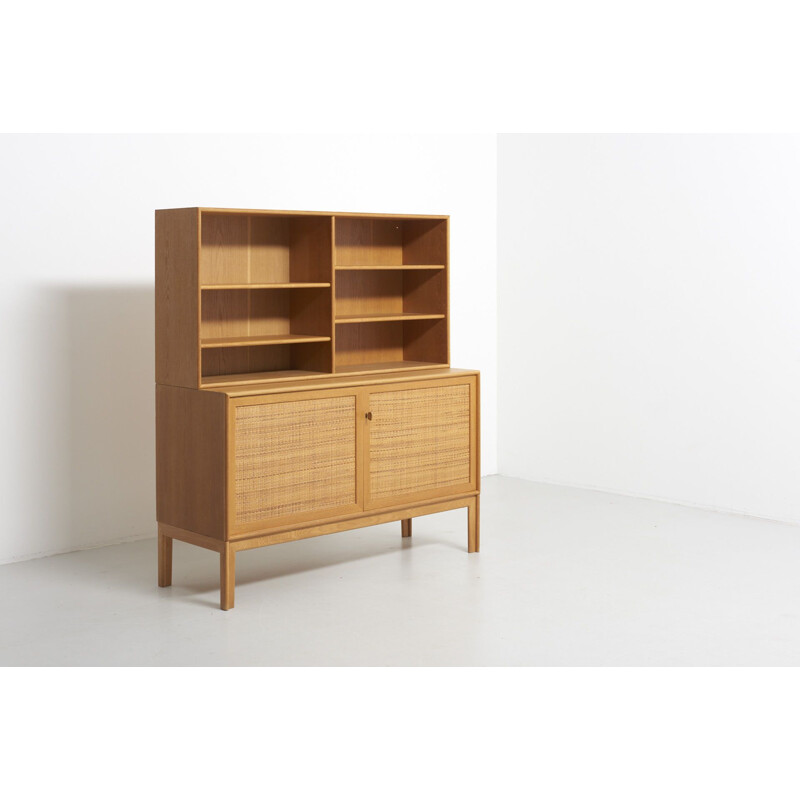 Vintage cabinet with rattan doors byAlf Svensson for Bjasta