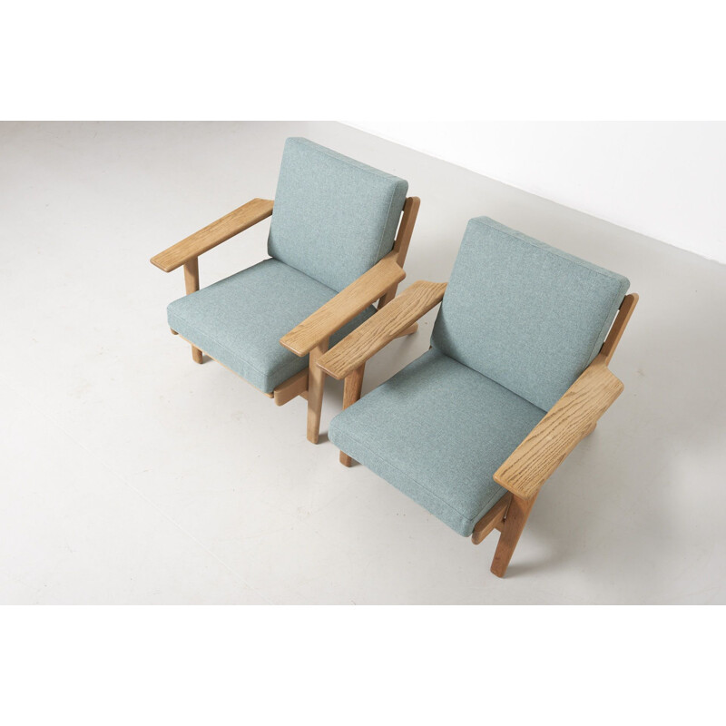 Vintage set of 2 easy chairs Model GE-290 by Hans Wegner, 1953