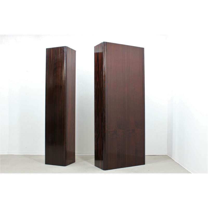 Set of 2 vintage Italian cabinets in rosewood by Vittorio Introini for Saporiti