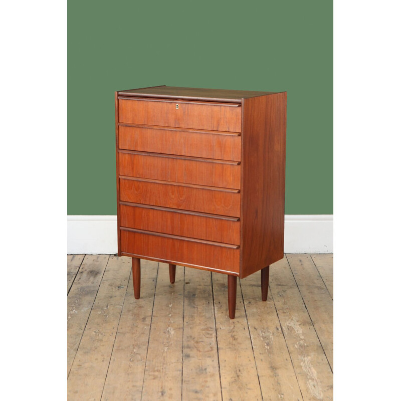 Vintage Danish chest of drawers in teak