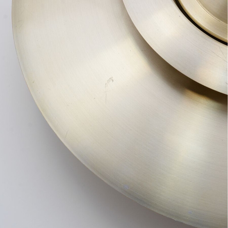 Vintage Danish pendant lamp in golden aluminium