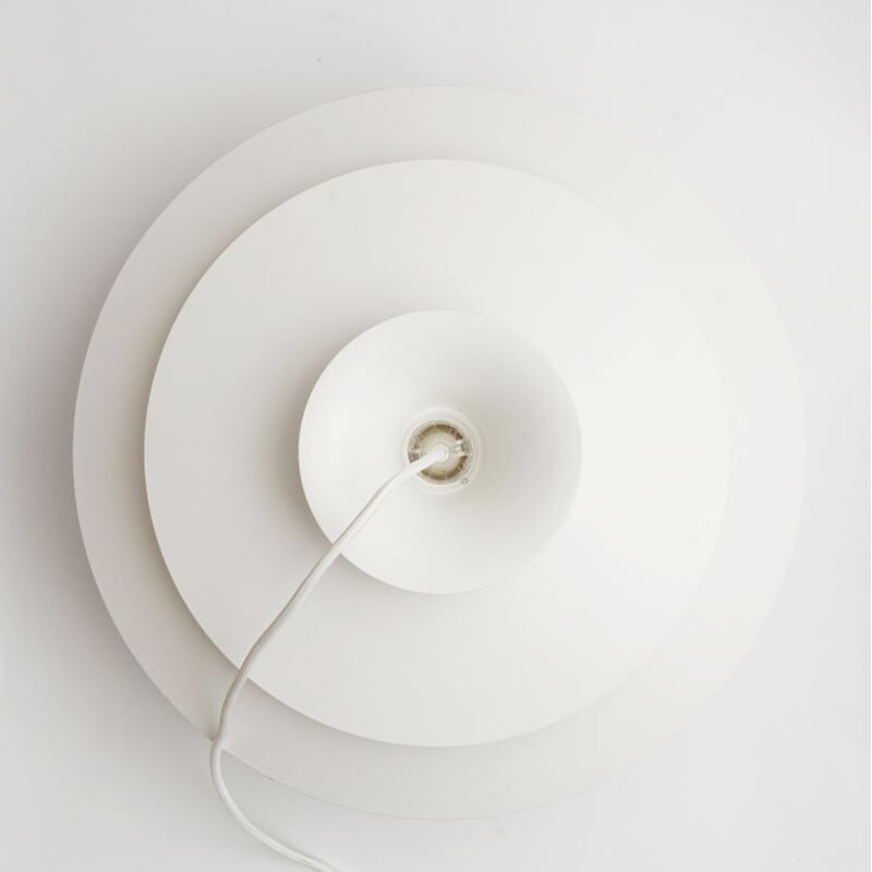 Vintage Danish white pendant lamp