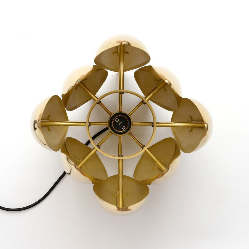 Vintage pendant lamp 'Kastor' in brass by Jo Hammerborg For Fog & Morup