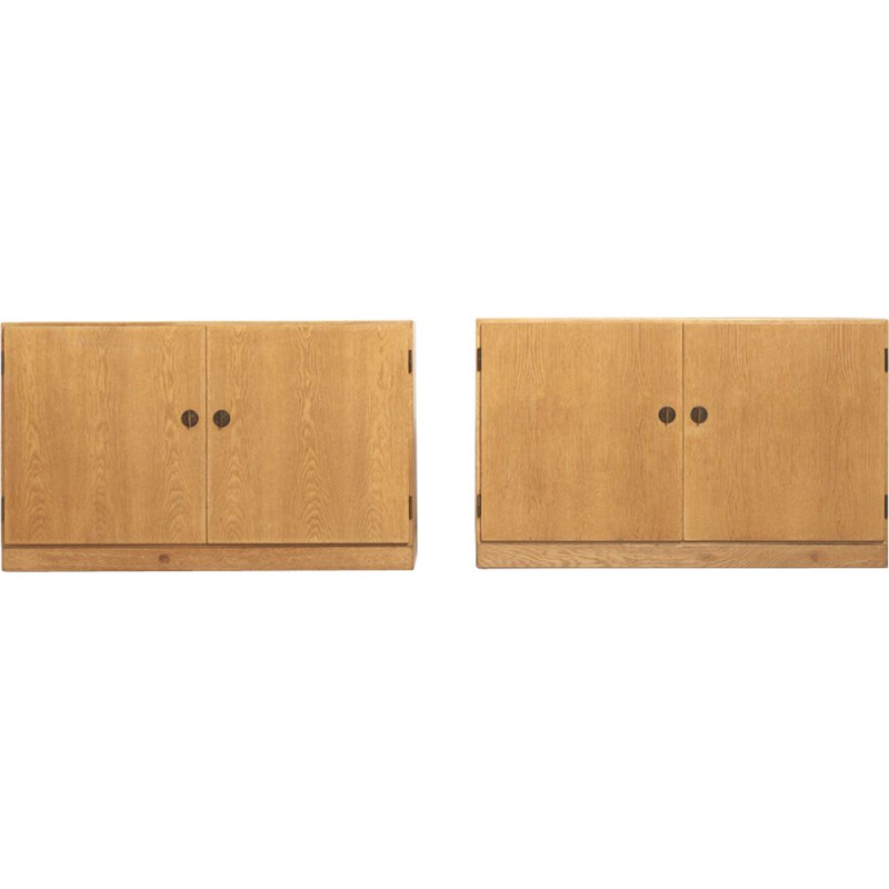 Vintage set of 2 cabinets in oak by Børge Mogensen