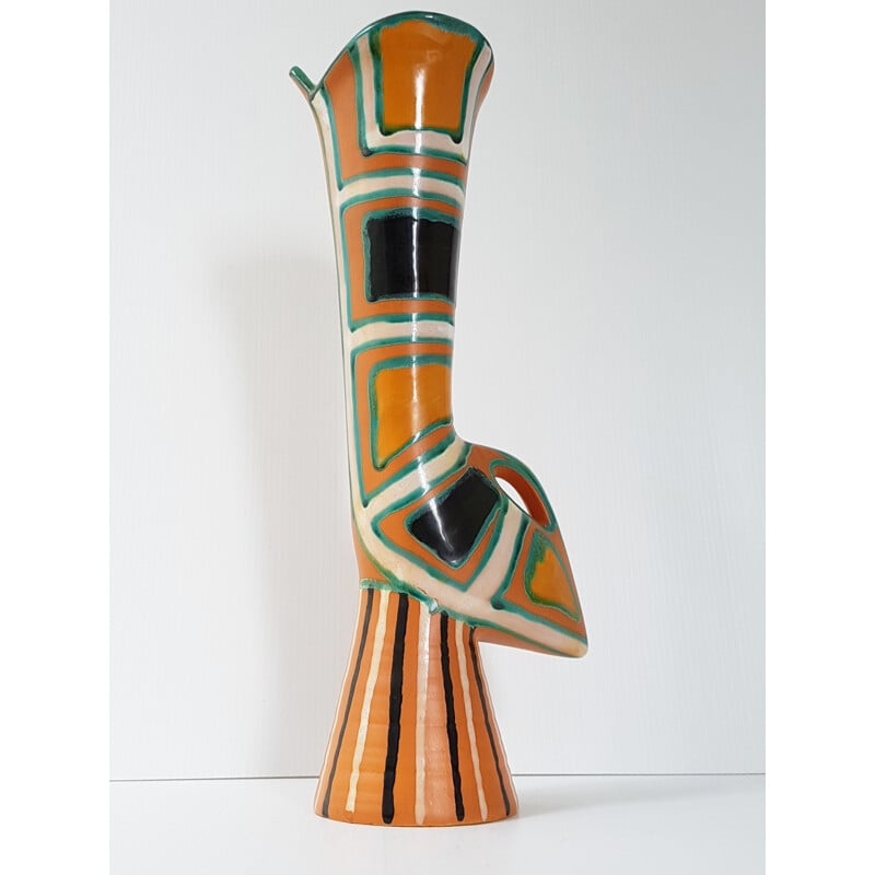 Vase vintage céramique par Gabriel Fourmaintraux