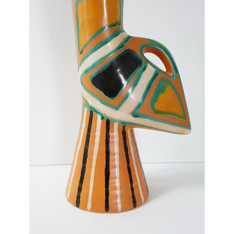Vase vintage céramique par Gabriel Fourmaintraux