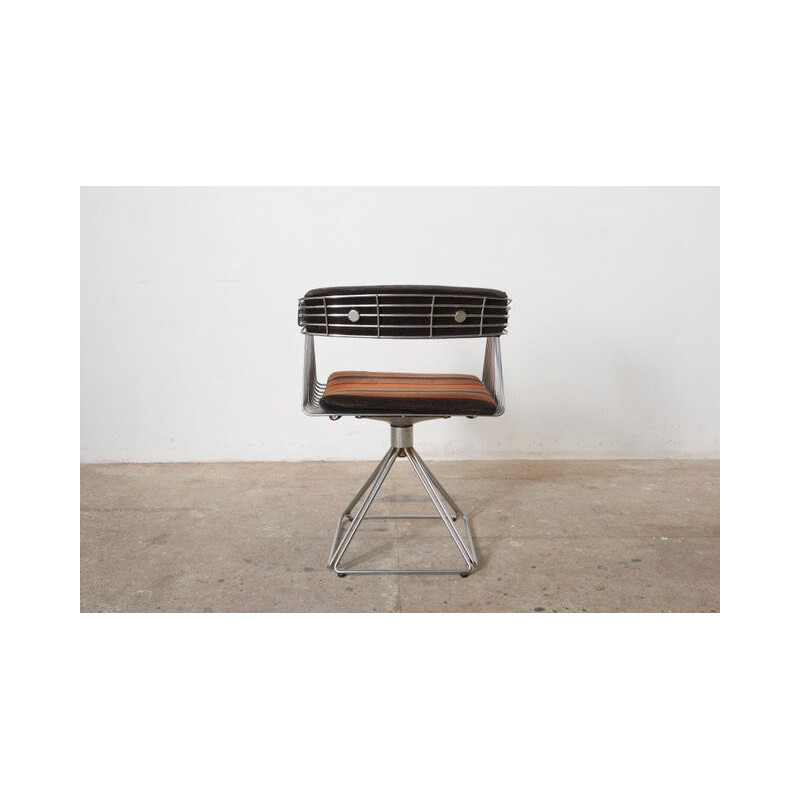 Suite de 4 fauteuils vintage belges en chrome par Rudi Verelst