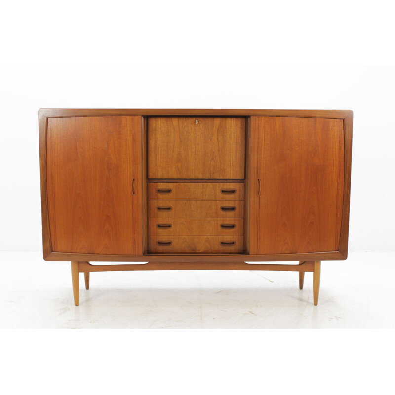 Vintage Scandinavian highboard in teak