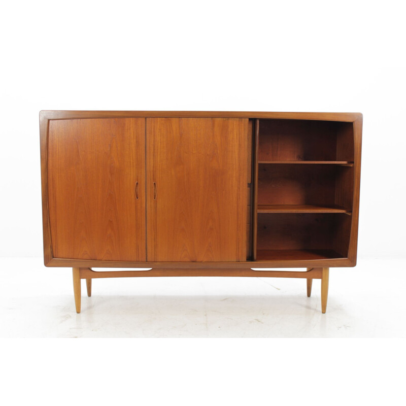 Vintage Scandinavian highboard in teak