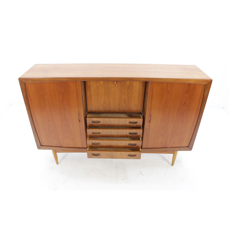 Vintage Scandinavian highboard in teak