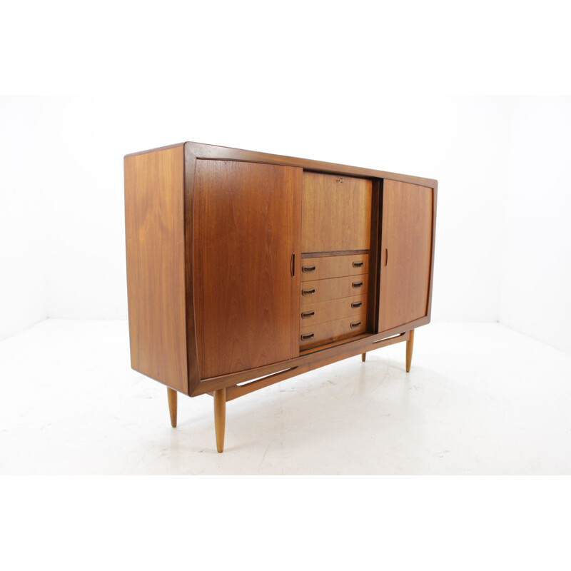 Vintage Scandinavian highboard in teak