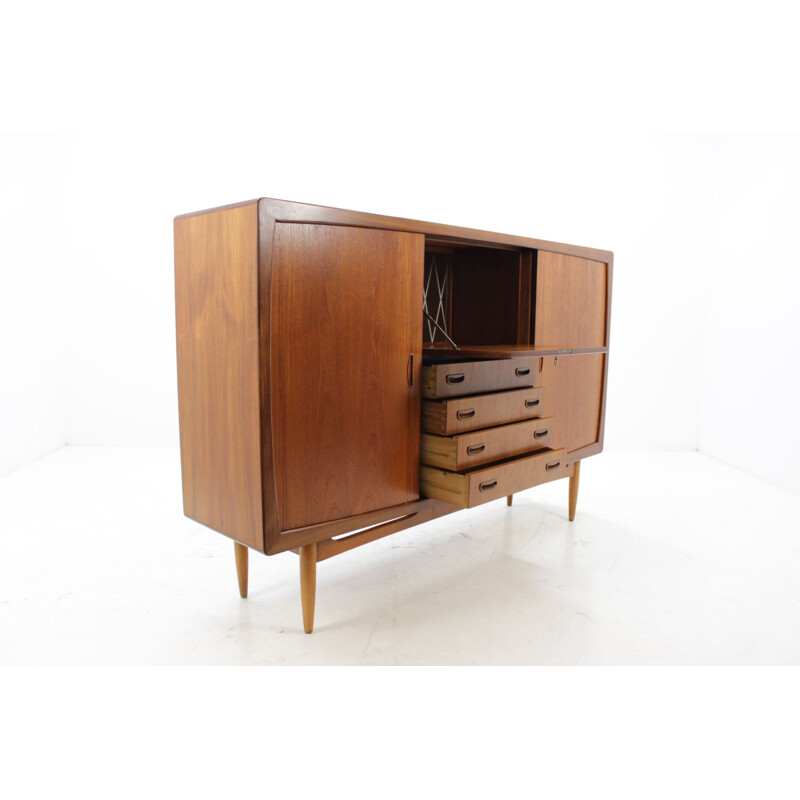 Vintage Scandinavian highboard in teak