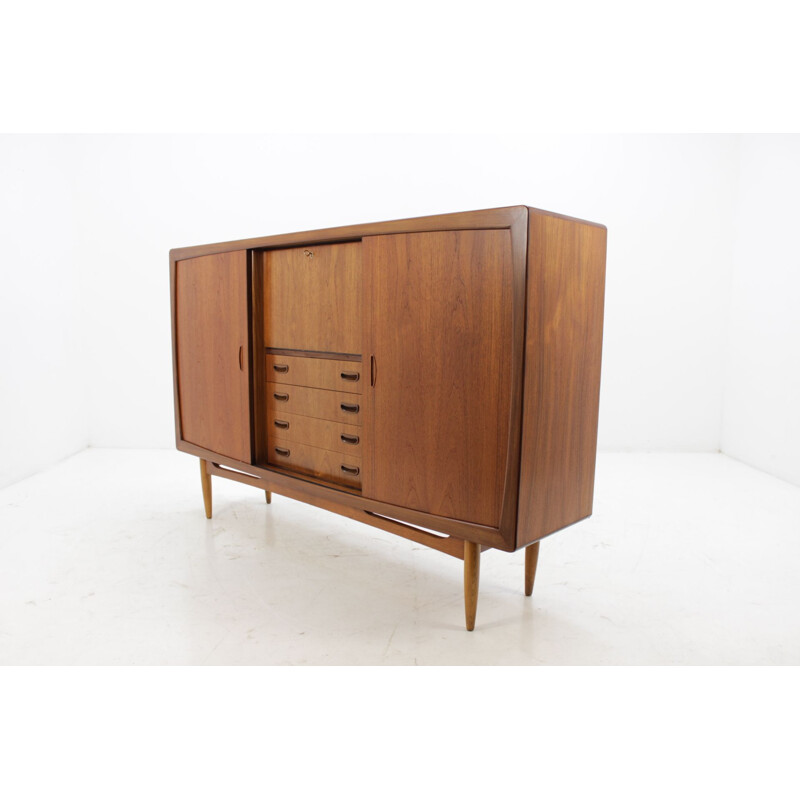 Vintage Scandinavian highboard in teak