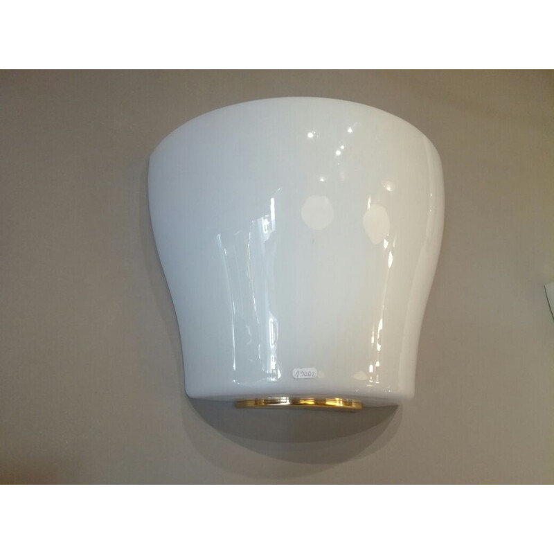 Vintage Italian white wall lamp by Leucos