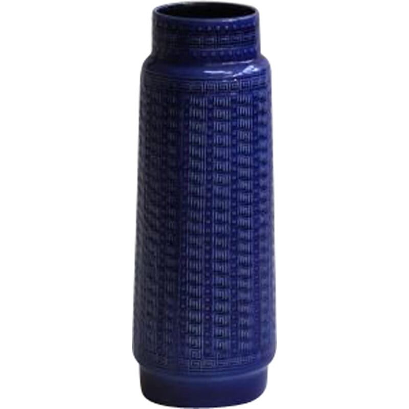 Vase vintage bleu en céramique par Alfred Klein Keramik