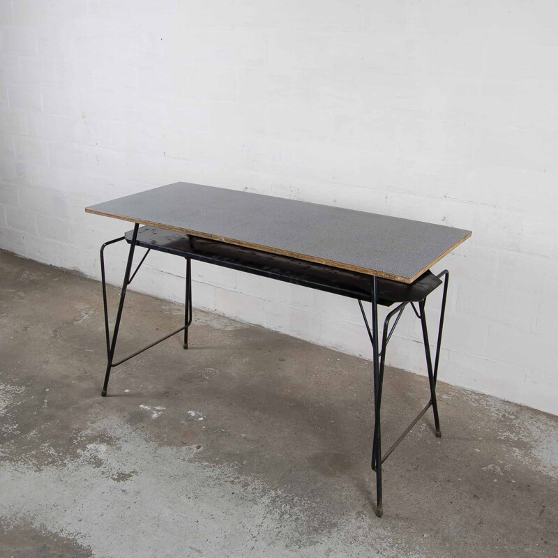 Vintage desk in metal by Willy Van Der Meeren 