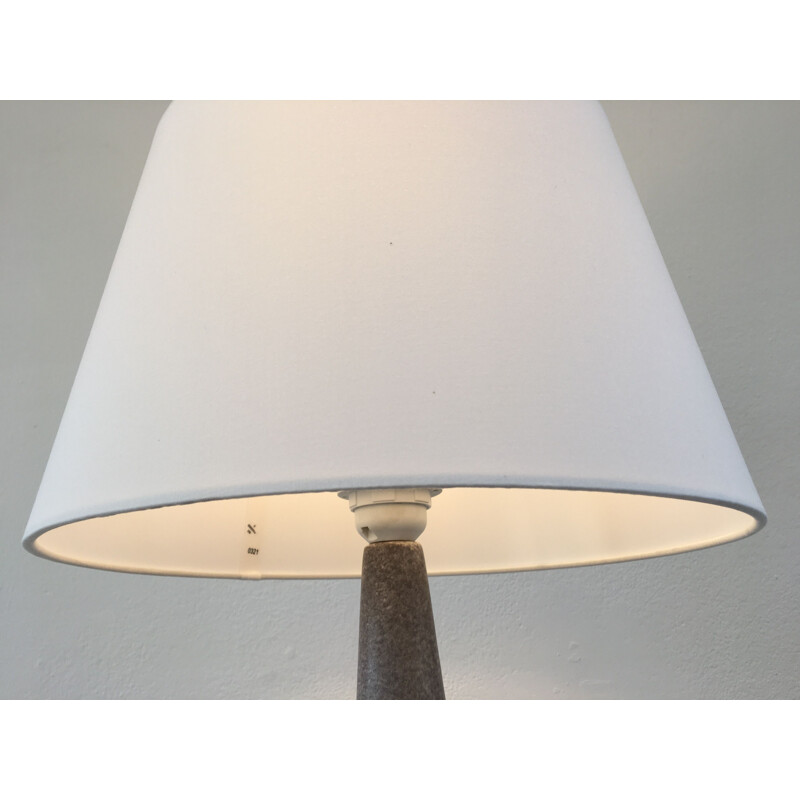 Vintage Danish grey table lamp in ceramic