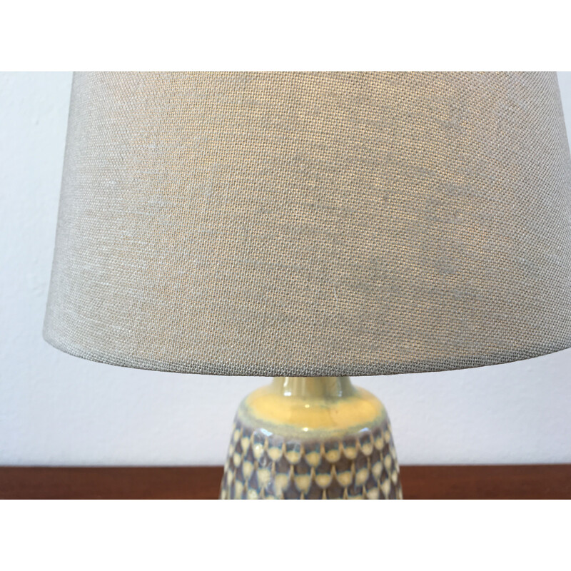 Vintage white glazed Danish table lamp in ceramic for Soholm Stentoj