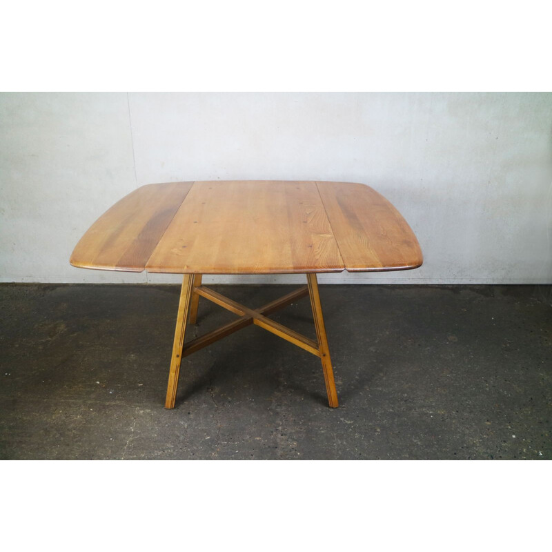 Table à repas vintage Ercol Elm & hêtre 