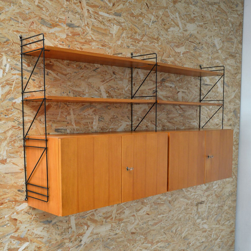 Vintage wall system in oak by Erbus MÖBEL