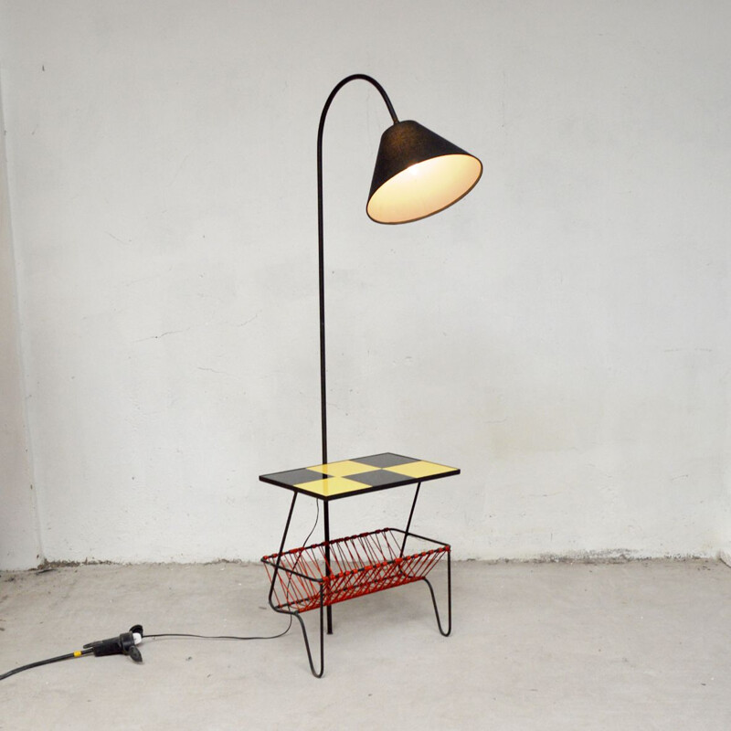 Vintage floor lamp in tiles