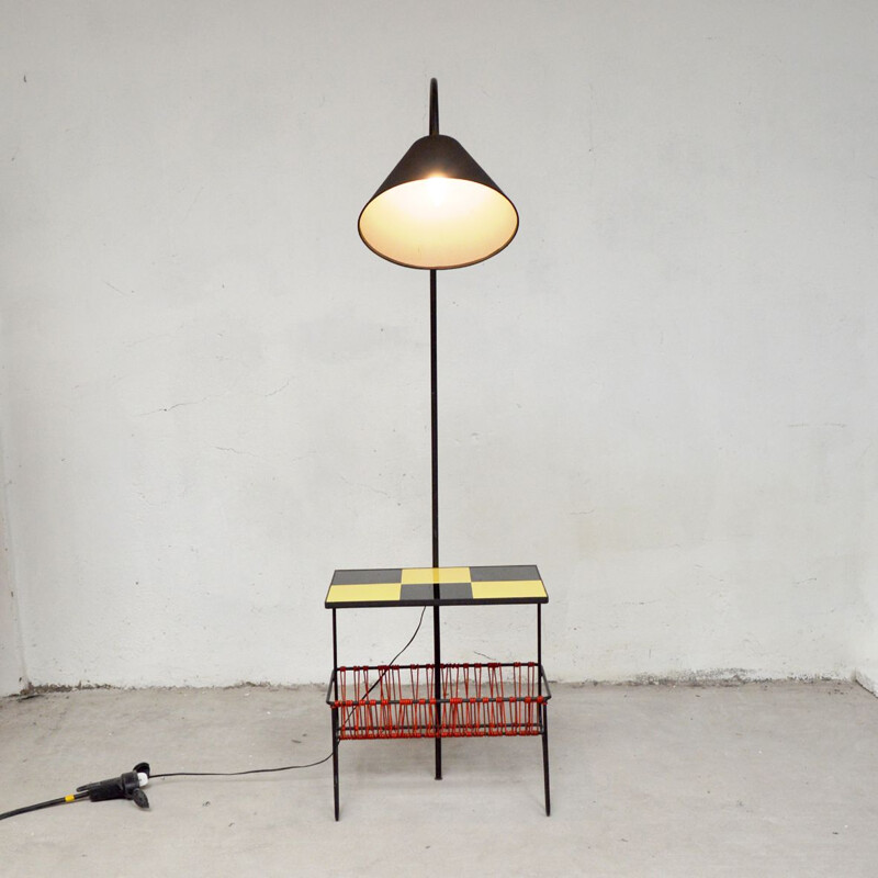 Vintage floor lamp in tiles