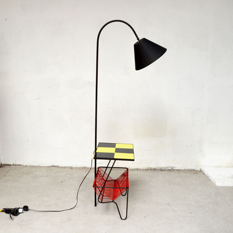 Vintage floor lamp in tiles