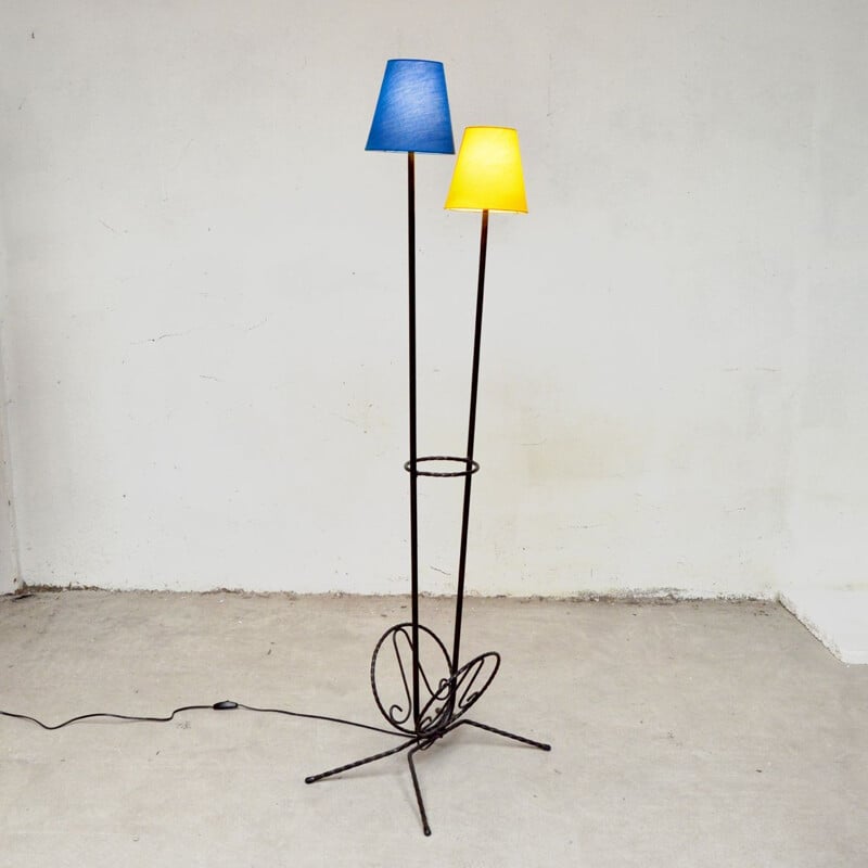 Vintage two-arm floor lamp