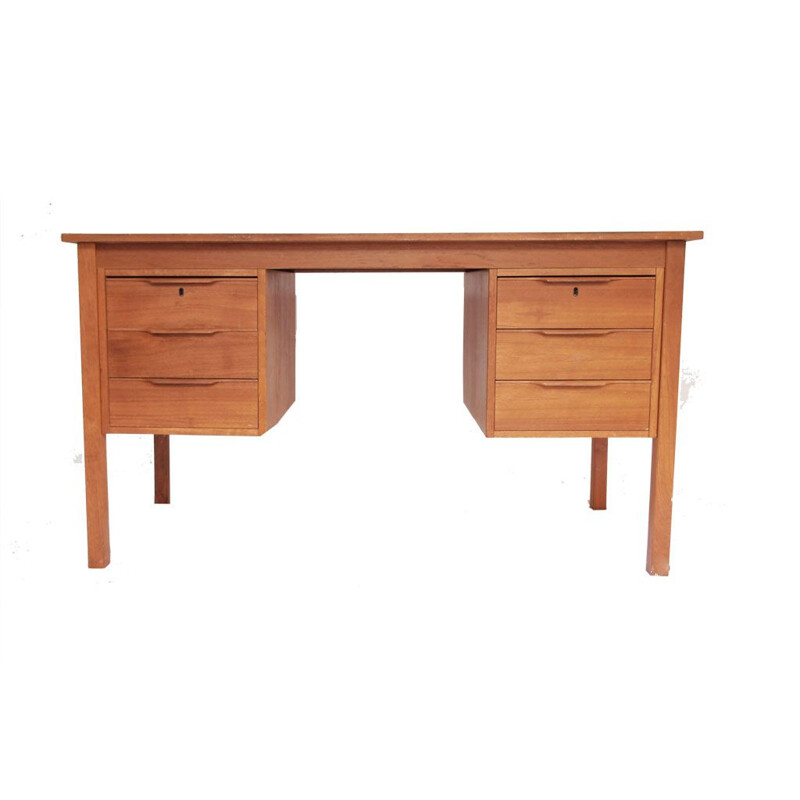 Vintage Danish writing desk in teak