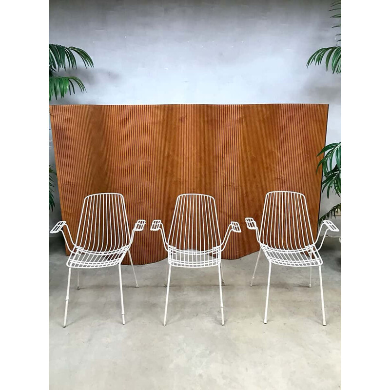 Set of 3 vintage wired chairs by Erlau Munich