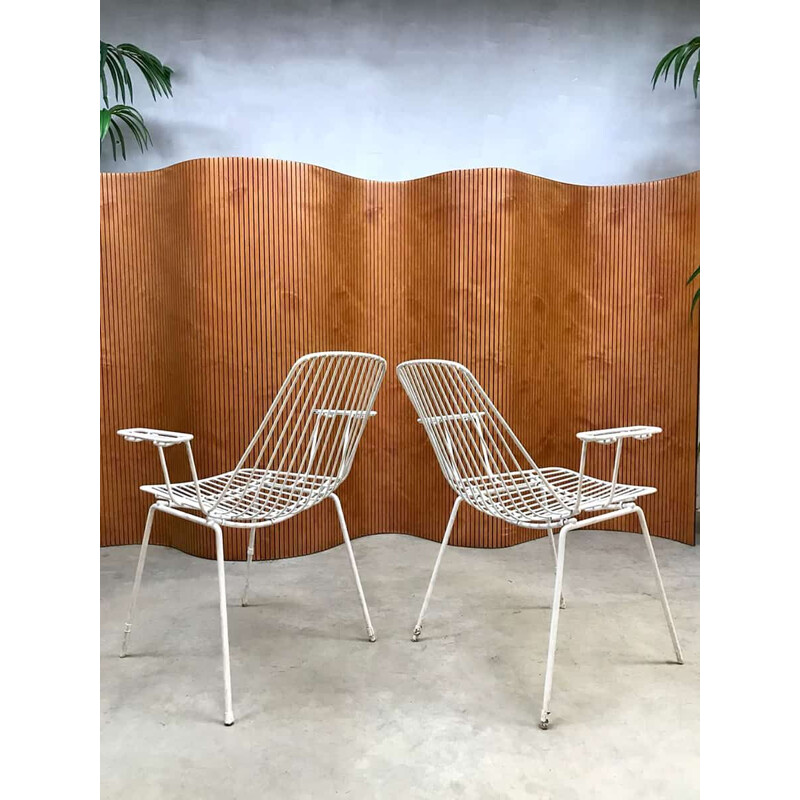 Set of 3 vintage wired chairs by Erlau Munich