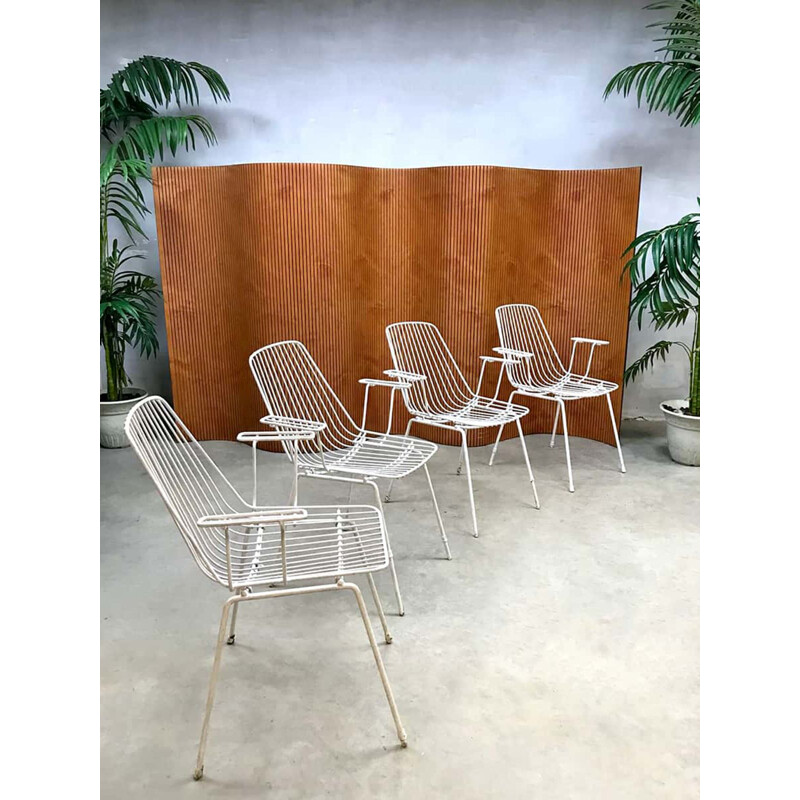 Set of 3 vintage wired chairs by Erlau Munich