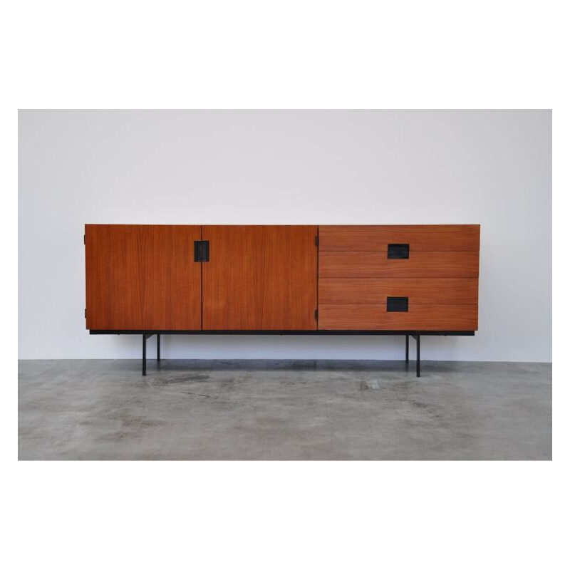 Vintage sideboard in teak and metal by Cees Braakman