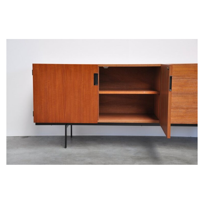 Vintage sideboard in teak and metal by Cees Braakman