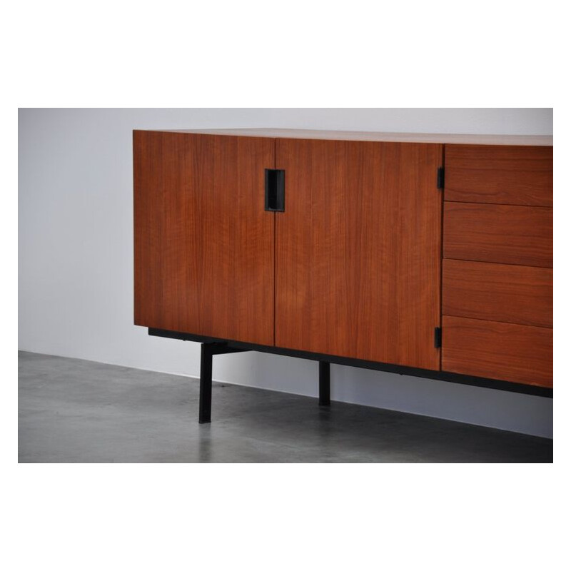 Vintage sideboard in teak and metal by Cees Braakman