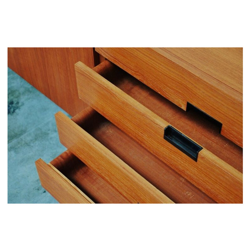 Vintage sideboard in teak and metal by Cees Braakman